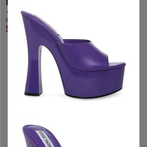 Purple platform heels